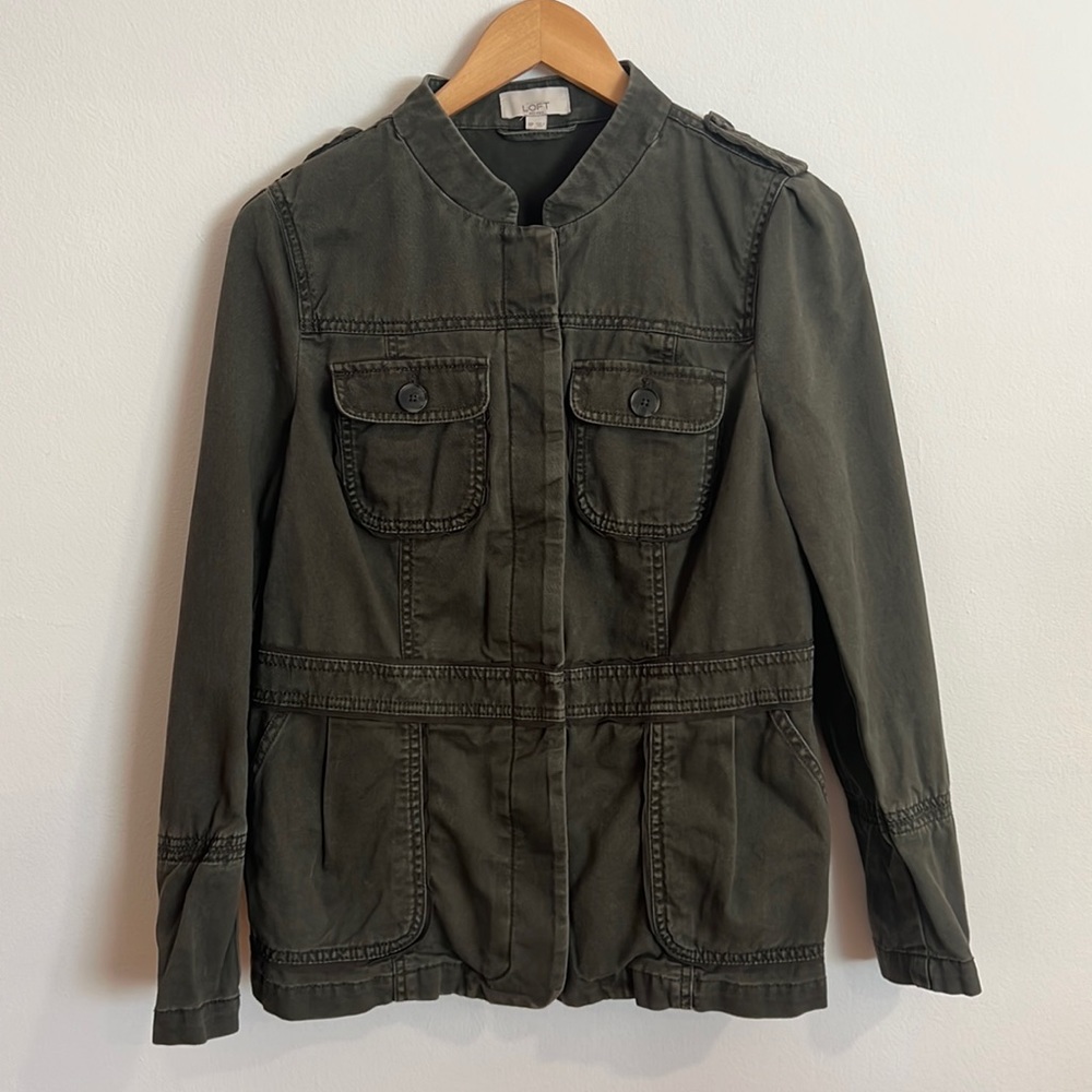 LOFT Green Utility Jacket